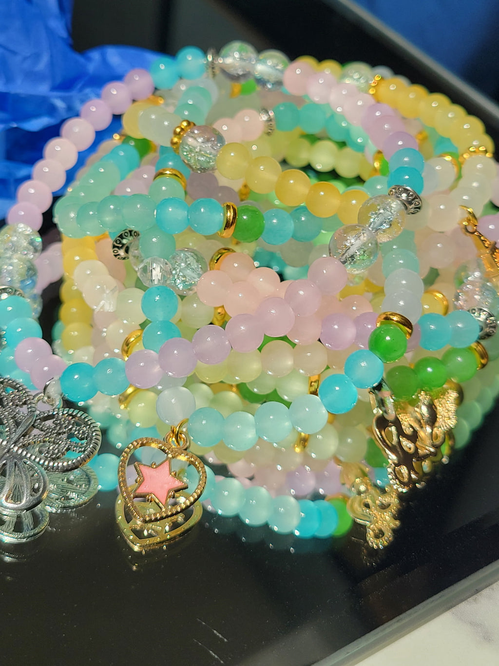 Summer Lux Collection stacked bracelet